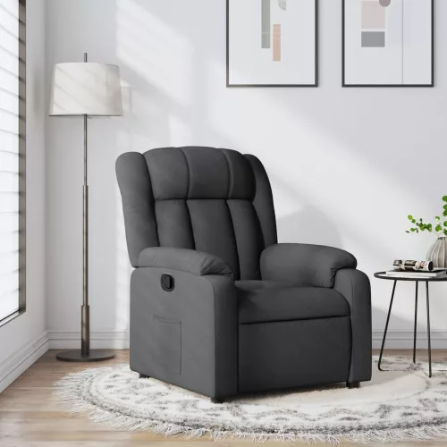 vidaXL sötétszürke szövet relaxfotel
