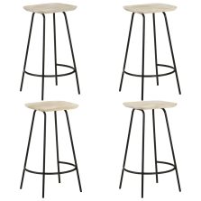 vidaXL 4 db tömör mangófa bárszék