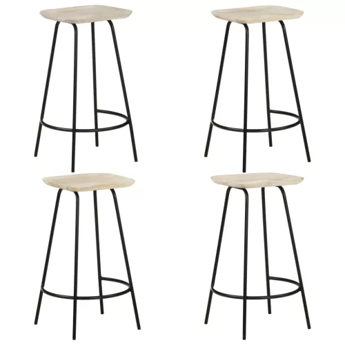 vidaXL 4 db tömör mangófa bárszék