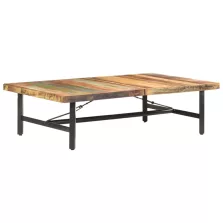   vidaXL tömör újrahasznosított fa dohányzóasztal 142 x 90 x 42 cm