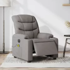   vidaXL tópszínű szövet elektromos dönthető masszázsfotel