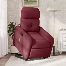 vidaXL bordó szövet dönthető masszázs- és állófotel