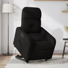   vidaXL elektromos felállást segítő fekete szövet dönthető fotel