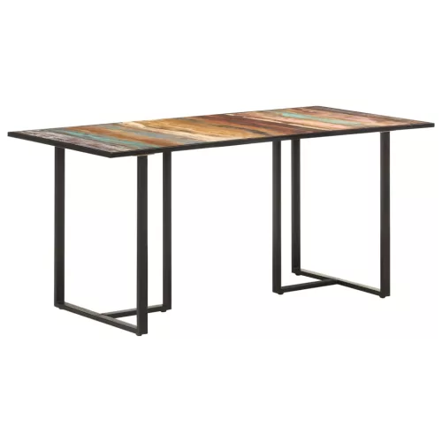 vidaXL tömör újrahasznosított fa étkezőasztal 160 cm