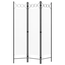 vidaXL fehér 3-paneles paraván 120 x 180 cm