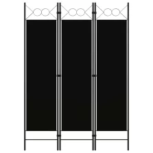 vidaXL fekete 3 paneles paraván 120 x 180 cm