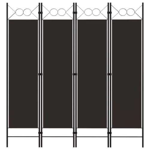 vidaXL barna 4 paneles paraván 160 x 180 cm