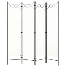 vidaXL krémfehér 4 paneles paraván 160 x 180 cm