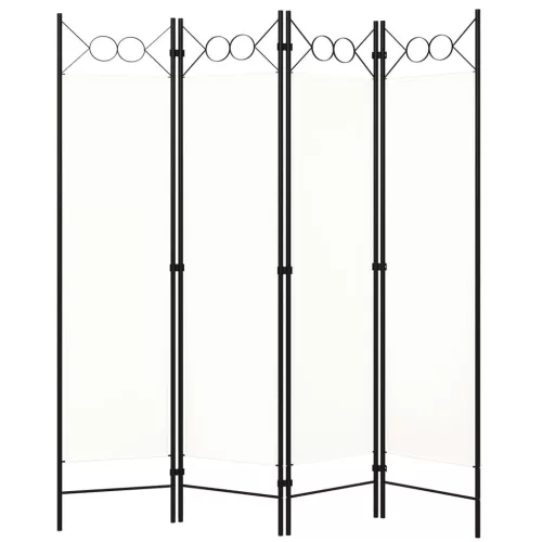 vidaXL krémfehér 4 paneles paraván 160 x 180 cm