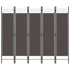 vidaXL antracitszürke 5 paneles paraván 200 x 180 cm