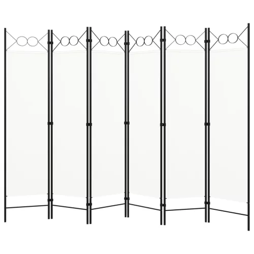 vidaXL fehér 6-paneles paraván 240 x 180 cm