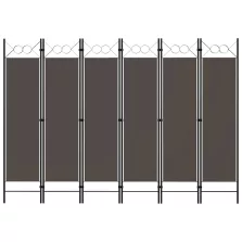 vidaXL antracitszürke 6 paneles paraván 240 x 180 cm