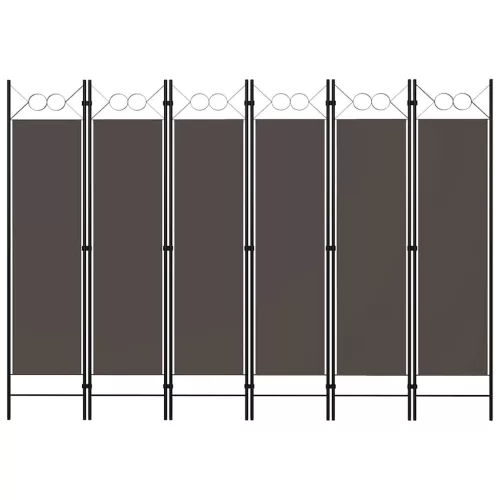 vidaXL antracitszürke 6 paneles paraván 240 x 180 cm