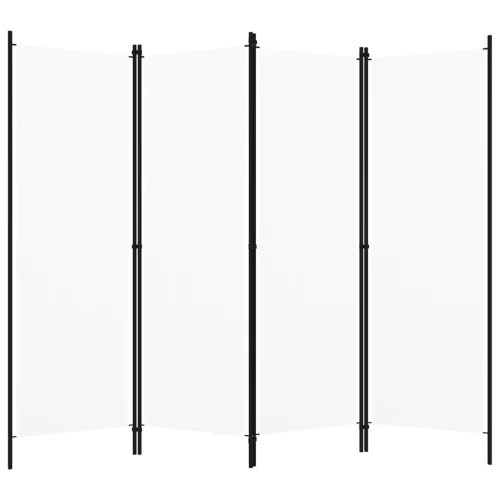 vidaXL fehér 4 paneles paraván 200 x 180 cm