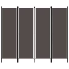 vidaXL antracitszürke 4 paneles paraván 200 x 180 cm