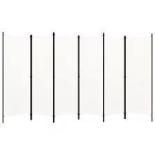 vidaXL fehér 6 paneles paraván 300 x 180 cm