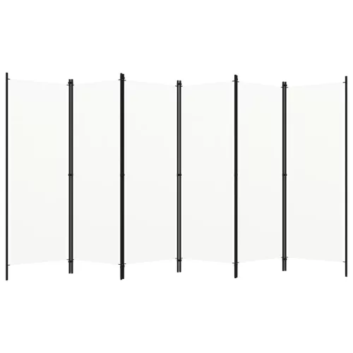 vidaXL fehér 6 paneles paraván 300 x 180 cm