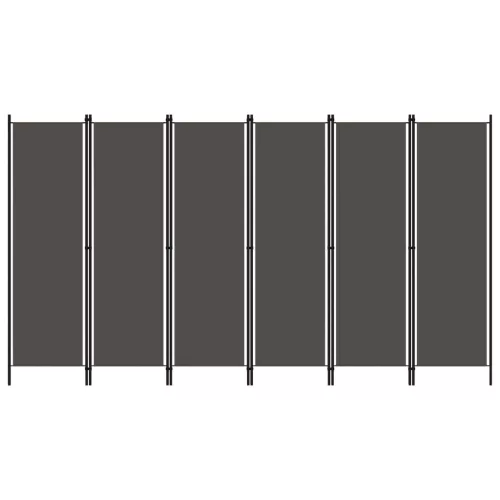 vidaXL antracitszürke 6 paneles paraván 300 x 180 cm