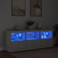   vidaXL fehér tálalószekrény LED-világítással 181,5x37x67 cm