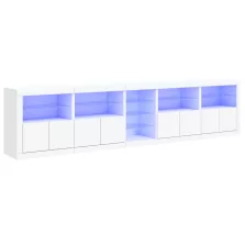   vidaXL fehér tálalószekrény LED-világítással 283x37x67 cm