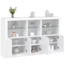   vidaXL fehér tálalószekrény LED-világítással 162 x 37 x 100 cm