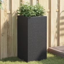   vidaXL 2 db fekete polyrattan kerti ültetőláda 40x40x80 cm
