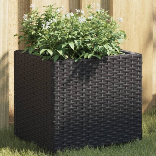 vidaXL 2 db fekete polyrattan kerti ültetőláda 36x30x32 cm