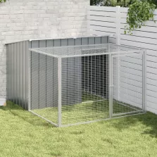   vidaXL antracit horganyzott acél kutyakennel kifutóval 153x194x110 cm