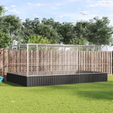   vidaXL ezüstszínű acél madárház bővítménnyel 518x307x212 cm