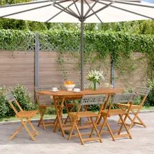   vidaXL 6 db szürke polyrattan és tömör fa összecsukható kerti szék