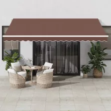 vidaXL barna automata behúzható napellenző 450 x 350 cm