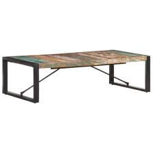   vidaXL tömör újrahasznosított fa dohányzóasztal 140 x 70 x 40 cm
