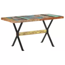   vidaXL tömör újrahasznosított fa étkezőasztal 140 x 70 x 76 cm