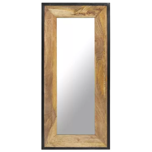 vidaXL tömör mangófa tükör 110 x 50 cm