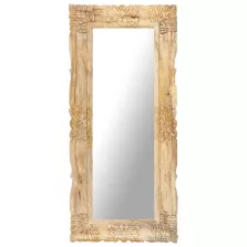 vidaXL tömör mangófa tükör 110 x 50 cm