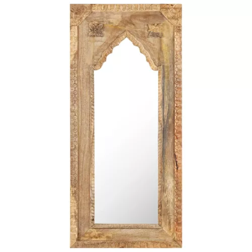 vidaXL tömör mangófa tükör 50 x 3 x 110 cm