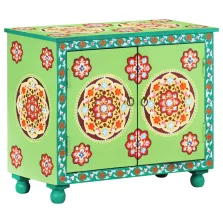   vidaXL kézzel festett többszínű tömör mangófa tálaló 70 x 35 x 60 cm