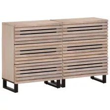   vidaXL 2 db tömör mangófa tálalószekrény 60 x 34 x 75 cm