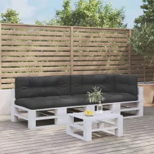 vidaXL 5 db fekete szövet raklappárna