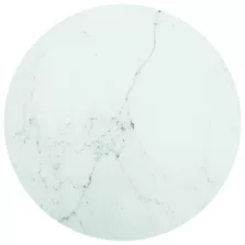   vidaXL fehér edzett üveg asztallap márványdizájnnal Ø80 x 1 cm