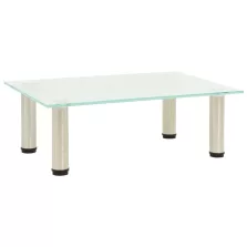 322759 vidaXL TV Stand Frosted 40x35x17 cm Tempered Glass