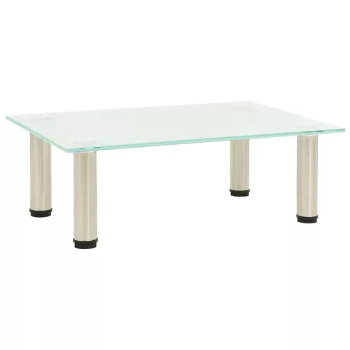 322759 vidaXL TV Stand Frosted 40x35x17 cm Tempered Glass