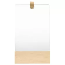 vidaXL tömör fenyőfa fali tükör 23 x 39,5 cm
