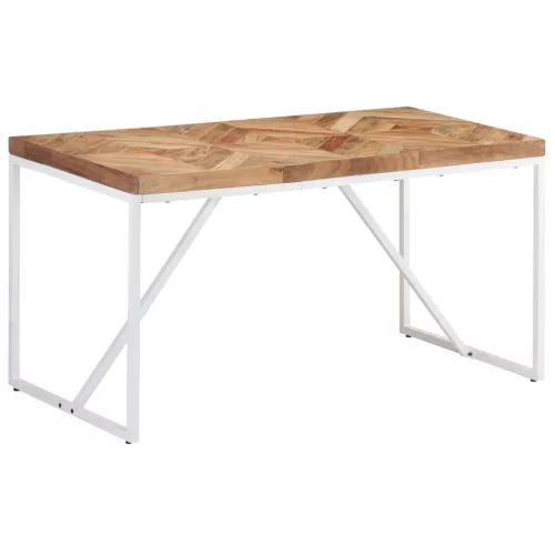 vidaXL tömör akác és mangófa étkezőasztal 140 x 70 x 76 cm