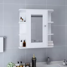   vidaXL fehér MDF tükrös fürdőszobaszekrény 66 x 17 x 63 cm