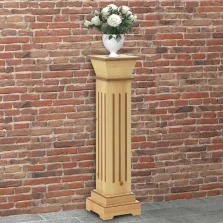   vidaXL klasszikus faszínű MDF szögletes oszlop virágállvány 17x17x66cm
