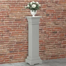   vidaXL klasszikus szürke MDF szögletes oszlop virágállvány 17x17x66cm