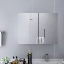   vidaXL fehér MDF tükrös fürdőszobaszekrény 80 x 15 x 60 cm