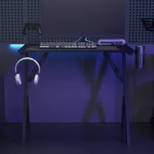 vidaXL fekete Y-lábú gamer asztal 90 x 60 x 75 cm