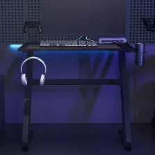 vidaXL fekete ZZ-lábú gamer asztal 90 x 60 x 75 cm